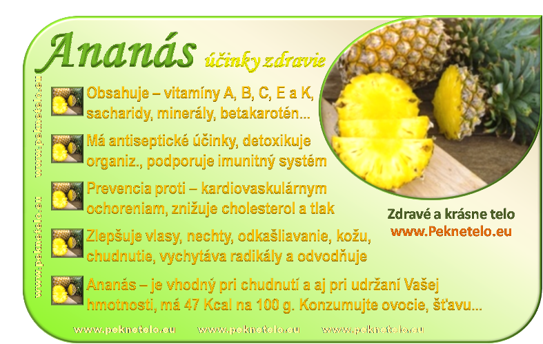 Info obrázok ananás