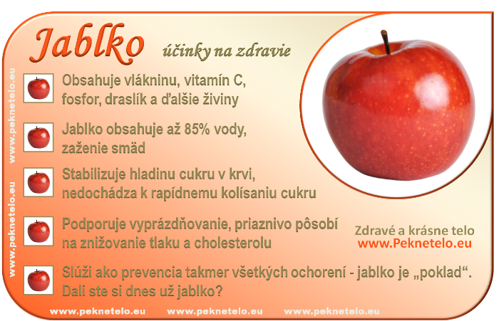 Jablko - účinky na zdravie a chudnutie