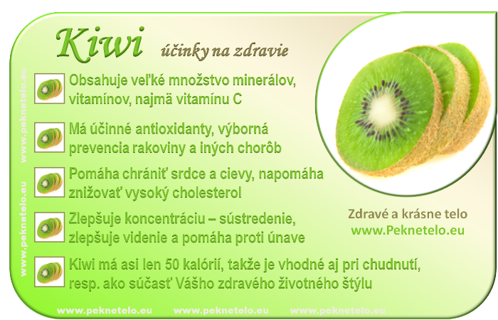 Kiwi - účinky kivi na zdravie 