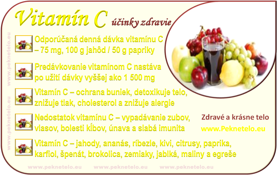 Vitamín C - info obrázok