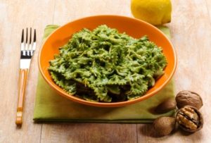 cestoviny s pestom a špenátom