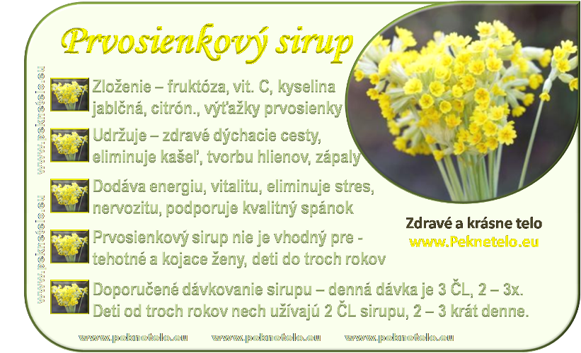 info prvosienkovy sirup