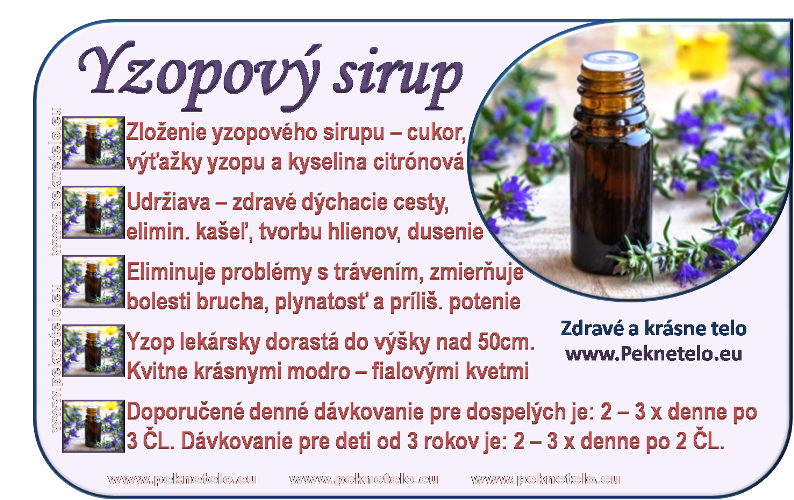 info yzopovy sirup