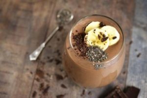 cokolada banan smoothie chia